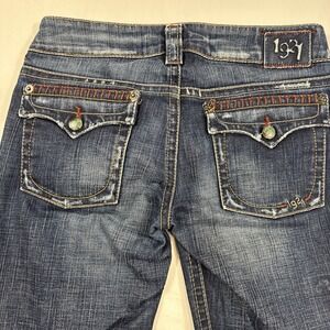 JEANS STRAIGHT 921 Womens 27/32 THICK STITCH Glove Works RELAXED  Denim Cowgirl